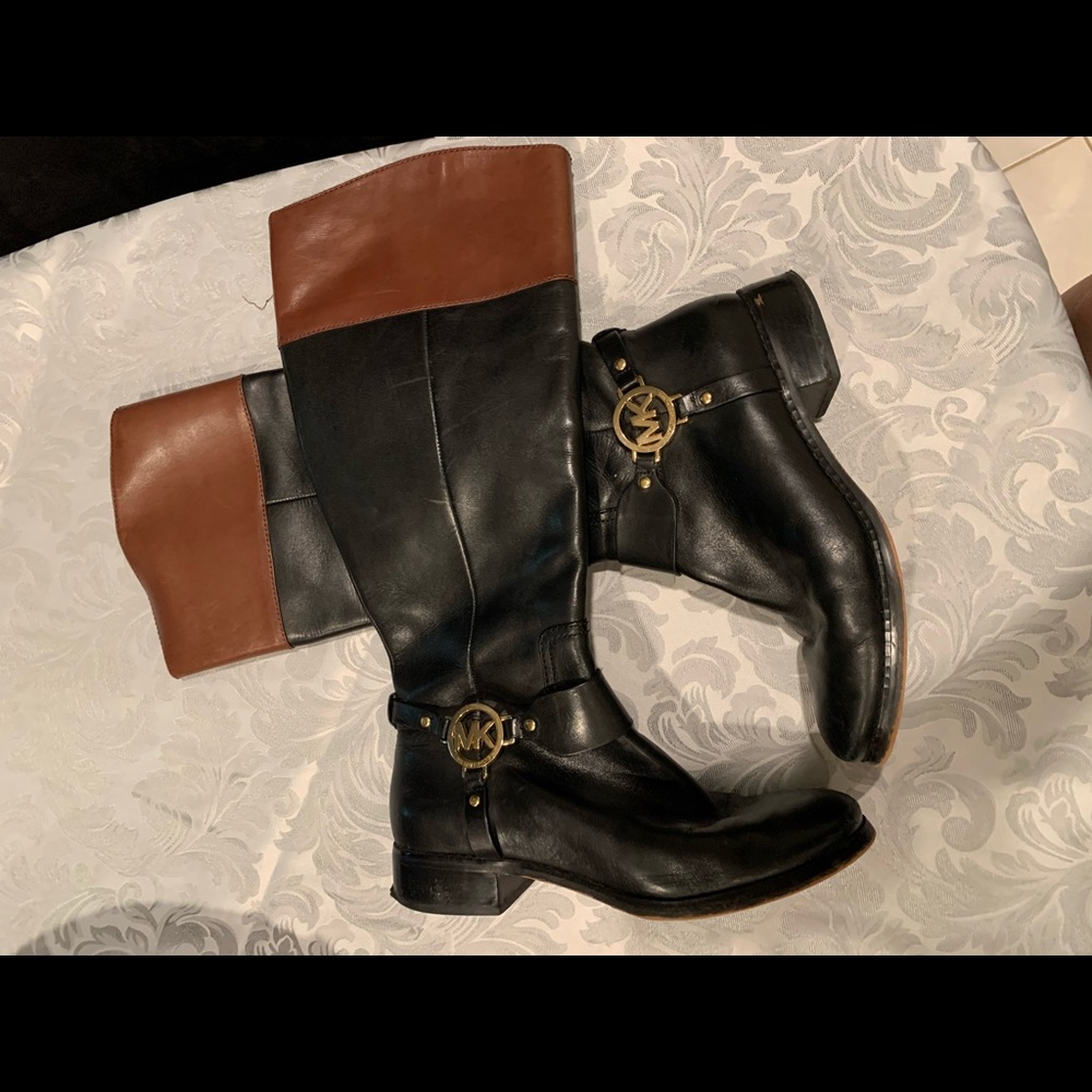 Authentic Michael Kors high boots leather 2” heel